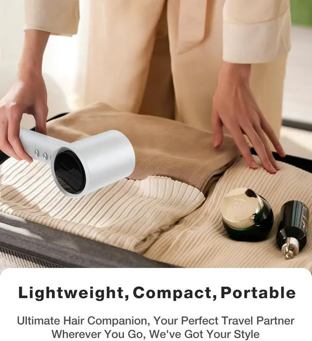 Alt view image 7 of 7 - TORRAS Stream High Speed Hair Dryer, Arctic White, 1600W, Hair Care Mode, 200 Millions Ionic Technology, 3 Speeds & 3 Heat Levels, with Concentrator & Diffuser