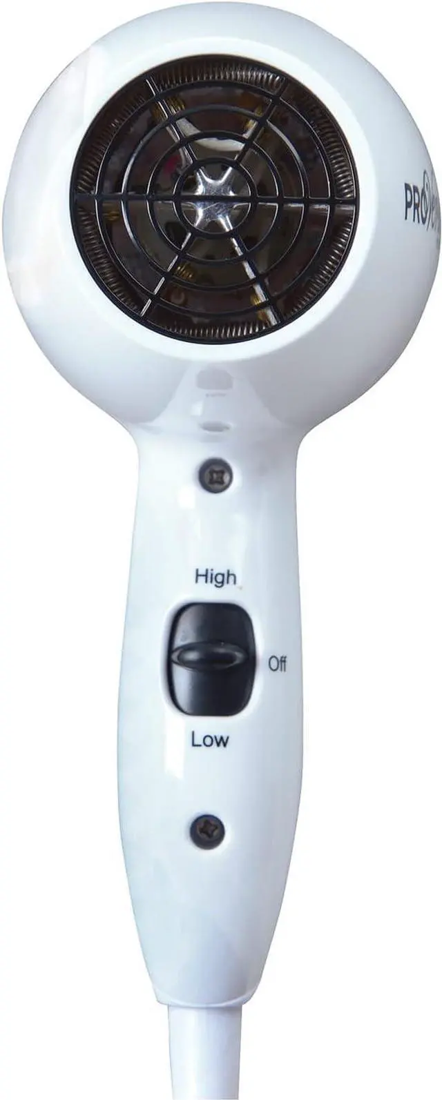 Alt view image 2 of 3 - Jerdon 1600W Compact Hair Dryer - White Travel Hair Dryer with 72" Power Cord - JHD8W