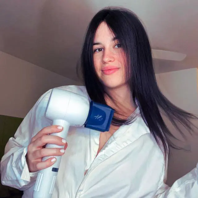Alt view image 6 of 7 - Supreme Trimmer Hair Dryer Negative Ion 110,000 RPM | Fast Drying & Low Noise Blow Dryer 1400W Brushless Motor | Magnetic Attachments, 3 Heat & 3 Speed Settings + Cool Shot | SHD347 White