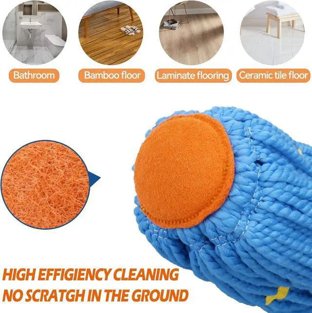 Alt view image 2 of 7 - Self-Wringing Twist Mops for Floor Cleaning, Microfiber Floor mop with 57 " Long Handle, Easy Wringing Mop for Hardwood Commercial Household Clean