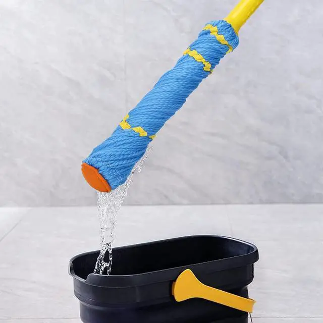 Alt view image 4 of 7 - Self-Wringing Twist Mops for Floor Cleaning, Microfiber Floor mop with 57 " Long Handle, Easy Wringing Mop for Hardwood Commercial Household Clean