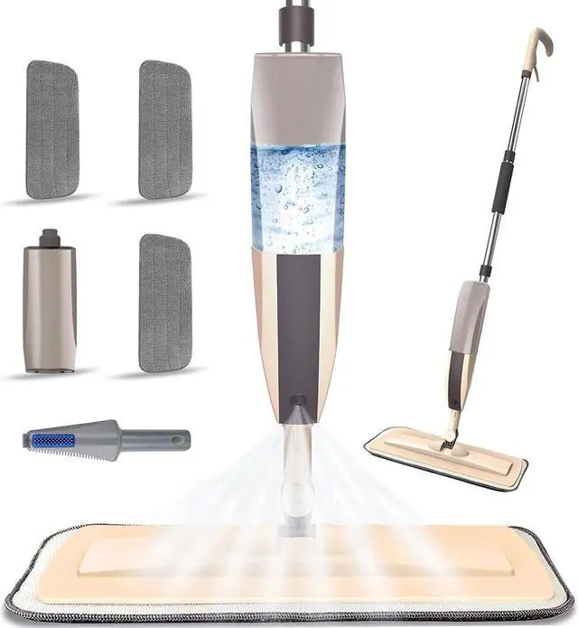 Main image of Microfiber Spray Mop for Floor Cleaning, Dry Wet Wood Floor Mop with 3 pcs Washable Pads, Handle Flat Mop with Sprayer for Kitchen Wood Floor Hardwood Laminate Ceramic Tiles Dust