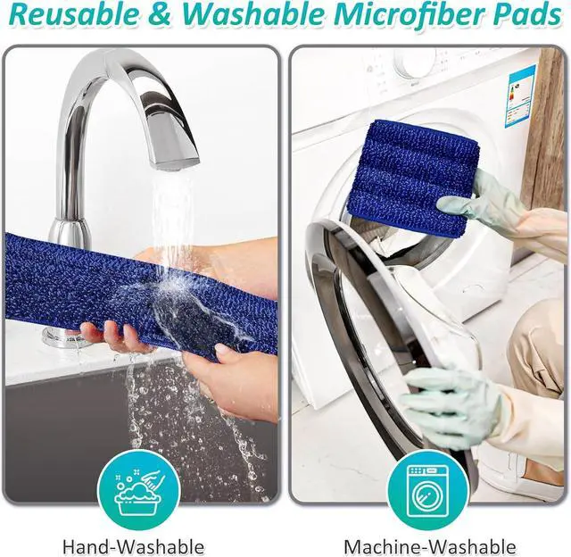 Alt view image 6 of 7 - Spray Mops for Floor Cleaning, TRAV-ROUND Microfiber Wood Floor Mop with 3 Reusable Washable Pads Fit for Swiffer Powermop for Dry Dust Wet Cleaning on Hardwood Laminate Wood Ceramic Vinyl Tile