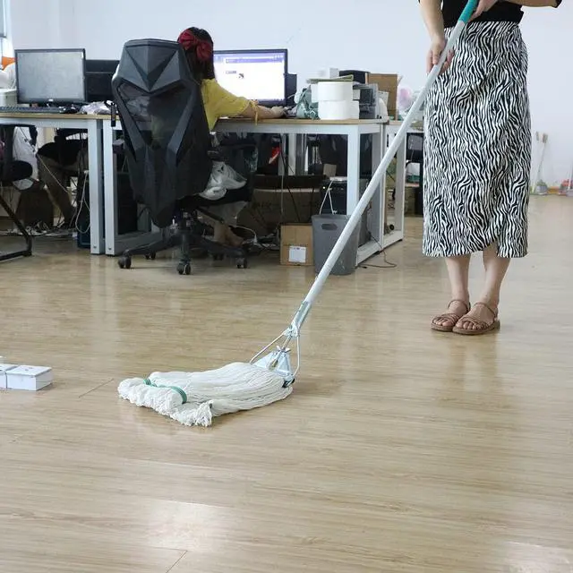 Alt view image 2 of 4 - OFO Loop-End String Mop with Extra Head Replacement - Heavy Duty Commercial Industrial Grade Mop, 59Inch Handle for Floor Cleaning Home, Kitchen, Garage, Office and Wooden/Tile Floor