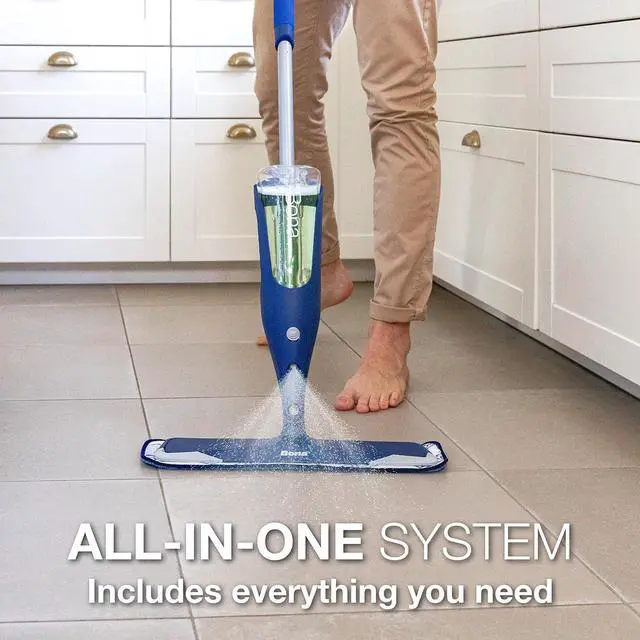 Alt view image 5 of 6 - Bona Premium Multi-Surface Floor Spray Mop - Includes Multi-Surface Floor Cleaning Solution 34 fl oz and Machine Washable Microfiber Cleaning Pad - for Stone, Tile, Laminate, and Vinyl Floors