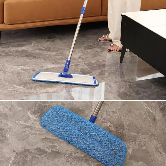 Alt view image 7 of 7 - 18" Professional Microfiber Mop Floor Cleaning mop, Flat Mop with Stainless Steel Handle,4 Reusable Washable Mop Pads and mop Pads Brush,Microfiber Mop for Hardwood (18" Microfiber Mop)