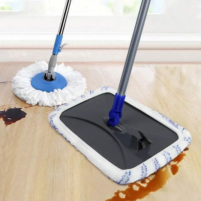 Alt view image 3 of 7 - MASTERTOP Large Microfiber Mop - Microfiber Mop Floor Cleaning System, 16x8.4 Flat Mop, Dust Mop, Hardwood Floor Mop, Washable, 360 Degree, 5 Microfiber Mop Replacement Pad, 1 Cleaning Scraper