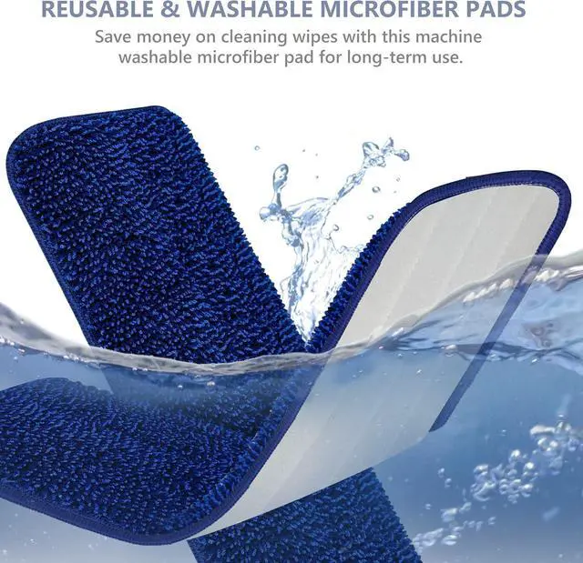 Alt view image 4 of 6 - Spray Mops for Floor Cleaning, TRAV-ROUND Microfiber Wood Floor Mop with 5 Reusable Washable Pads for Dry Wet Cleaning on Hardwood Laminate Wood Ceramic Vinyl Tile