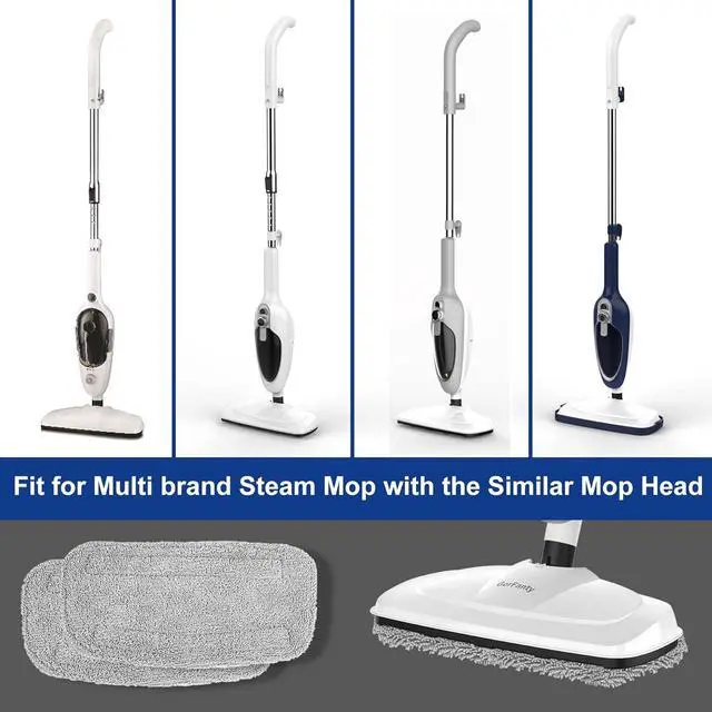 Alt view image 2 of 7 - 2 Packs Steam Mop Cloth Fits Steam Mop GF-6610 Washable, Reusable, Highly Absorbent Microfiber Steam Mop Pads Steam Mop Replacement Pads.