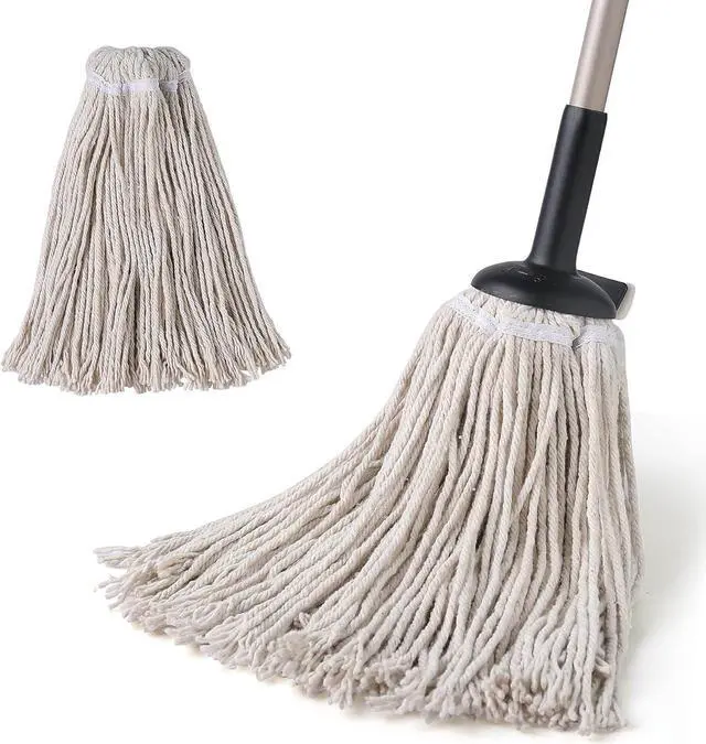 Main image of Eyliden String Mop with 2 Reusable Mop Heads, Non-Touch Replacement, Adjustable Cotton Mops for Floor Cleaning, No-Scratch Absorbent Classic Mop for Tile Concrete Wood Floor Kitchen Bathroom