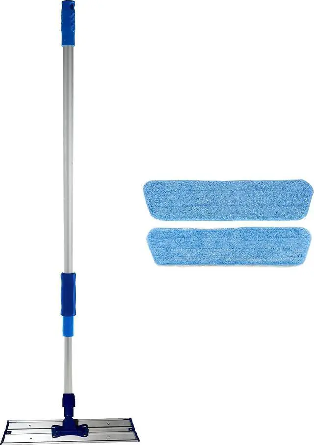 Main image of Real Clean 16 inch Commercial Professional Microfiber Mop Kit with Two Microfiber Mop Pads for All Surfaces