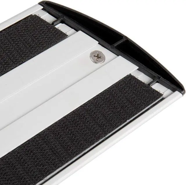 Alt view image 4 of 7 - Rubbermaid Commercial Products Executive HYGEN Mop Quick-Connect Frame for Wet/Dry Microfiber Mopping, Fits 18in Mop Pads, Silver/Black (1863893), handle not included