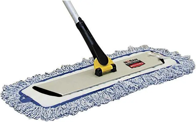 Alt view image 7 of 7 - Rubbermaid Commercial Products Executive HYGEN Mop Quick-Connect Frame for Wet/Dry Microfiber Mopping, Fits 18in Mop Pads, Silver/Black (1863893), handle not included