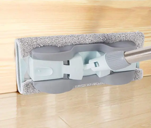 Alt view image 6 of 7 - Microfiber Mop 15 inch Wood Floor Mop for Floor Cleaning with 4 Washable Mop Pads Dust Mop Floor Cleaning Wet Mop with Adjustable Handle