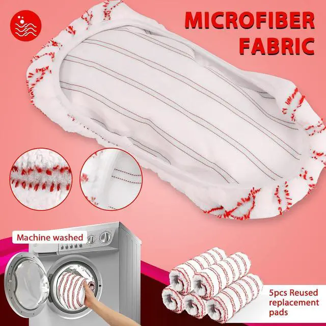 Alt view image 4 of 7 - MASTERTOP Microfiber Mop, Extra Large Dust Mop with 5 Pads for Wet & Dry Use, 16'' Mops for Hardwood Laminate, Tile, Vinyl Floors,5 Microfiber Refills, 1 Cleaning Scraper