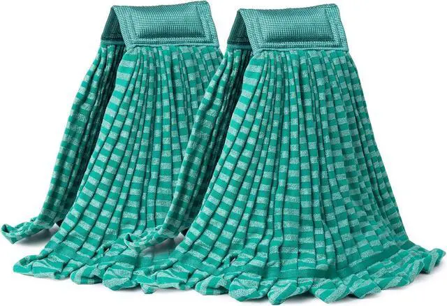 Main image of 2 Pack Large Microfiber Tube Mop Heads,6 inch,Heavy Duty Mop Head,Highly Absorbent,Commercial Mop Head Replacement,Wet Mop Heads Replacement,for Hardwood, Tile, Laminate Floors,Green