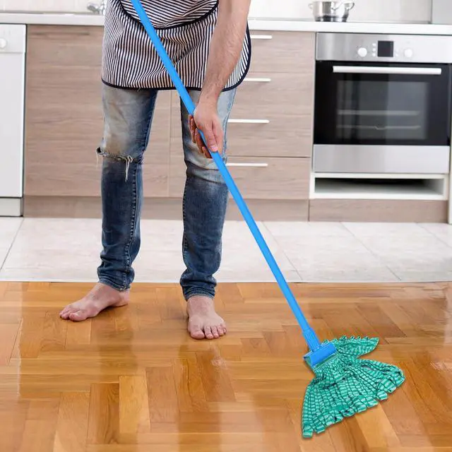 Alt view image 6 of 6 - 2 Pack Large Microfiber Tube Mop Heads,6 inch,Heavy Duty Mop Head,Highly Absorbent,Commercial Mop Head Replacement,Wet Mop Heads Replacement,for Hardwood, Tile, Laminate Floors,Green