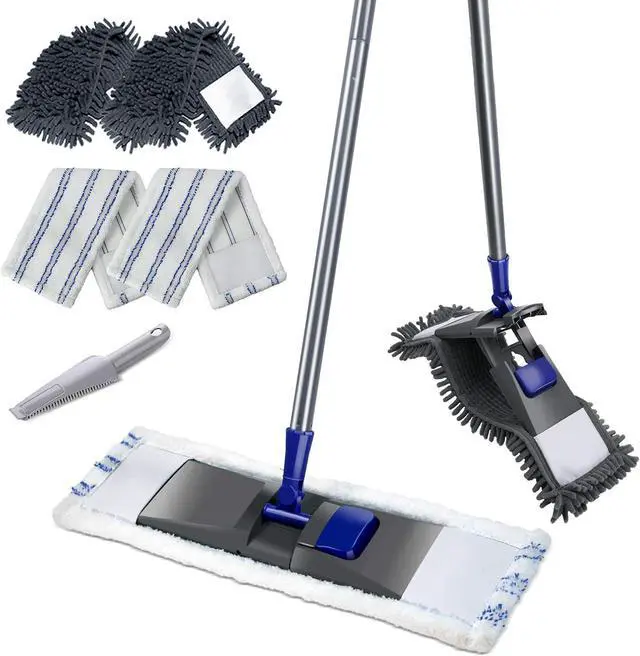 Main image of MASTERTOP Professional Microfiber Mop - Flat Mop for Floor Cleaning, Wet & Dry Sweeper Dust Mop with 4 Mop Refills, Extendable Handle, Magic Floor Mop for Hardwood, Tiles, Laminate,Vinyl