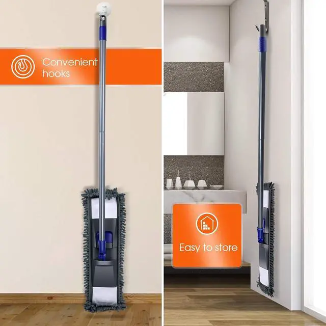 Alt view image 6 of 7 - MASTERTOP Professional Microfiber Mop - Flat Mop for Floor Cleaning, Wet & Dry Sweeper Dust Mop with 4 Mop Refills, Extendable Handle, Magic Floor Mop for Hardwood, Tiles, Laminate,Vinyl