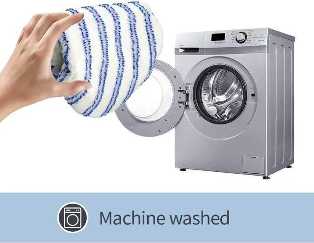 Alt view image 6 of 7 - Masthome Large Surface Microfiber Flat Mop with 5 Reusable Mop Heads Cleaning Comb and Telescopic Handle Household Mop for Hardwood Laminate Tile Ceramic Floor Cleaning