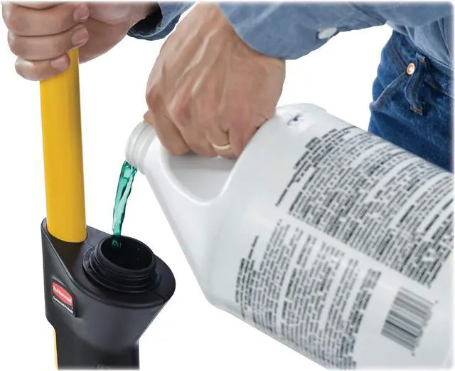 Alt view image 2 of 7 - Rubbermaid Commercial Products HYGEN Pulse Single Sided Microfiber Spray Mop Kit for Hardwood/Tile/Laminated Floors Yellow Perfect for Kitchen/Lobby/Bathroom Cleaning