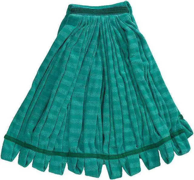 Alt view image 3 of 7 - Rubbermaid Commercial Products Web Foot® Medium 20 Ounce Microfiber Tube Wet Mop, 5" Headband, Green, for General Purpose Floor Cleaning, Abrasive Cleaning, and Heady-Duty Scrubbing