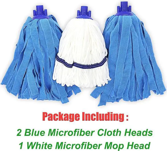 Alt view image 2 of 7 - Microfiber Cloth Mop Replacement Compatible with All Standard US Threading Pole &0.8" Diameter Mop Handle 3 Packs