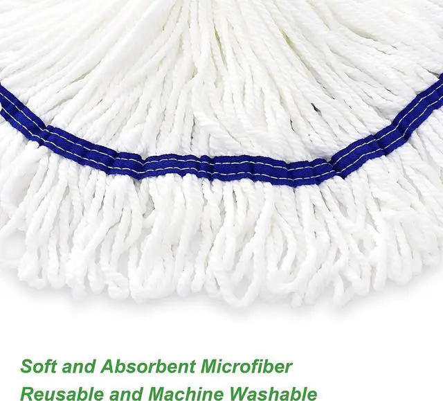 Alt view image 6 of 7 - Microfiber Cloth Mop Replacement Compatible with All Standard US Threading Pole &0.8" Diameter Mop Handle 3 Packs