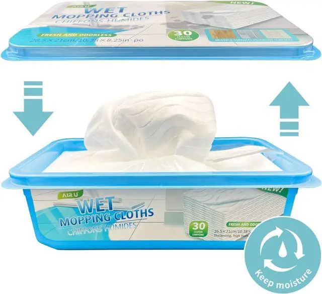 Alt view image 2 of 7 - AIR U+ Upgraded Wet Mop Refills for Swiffer Sweeper Wet Pads, 60 Count