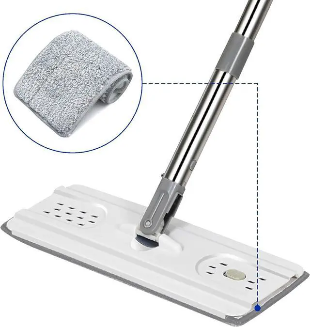 Alt view image 3 of 7 - Microfiber Cleaning Pads: 10 Pack 13" X 4.9" Washable for Floor Cleaning Compatible with Tethys & Most 13 Inch Flat Mops - Replacement for Mop Bucket Set