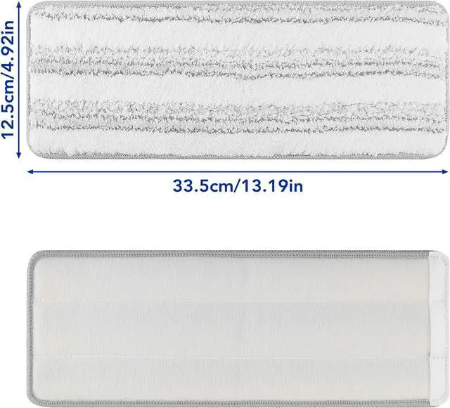 Alt view image 7 of 7 - Microfiber Cleaning Pads: 10 Pack 13" X 4.9" Washable for Floor Cleaning Compatible with Tethys & Most 13 Inch Flat Mops - Replacement for Mop Bucket Set