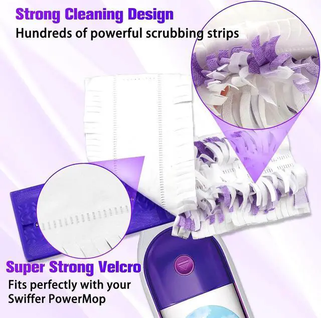 Alt view image 2 of 6 - 15 Count Disposable Mopping Pad Refills for Swiffer PowerMop Multi-Surface Mopping Pad Refills for Floor Cleaning