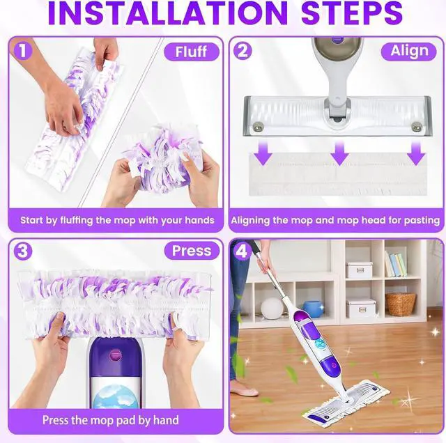Alt view image 4 of 6 - 15 Count Disposable Mopping Pad Refills for Swiffer PowerMop Multi-Surface Mopping Pad Refills for Floor Cleaning