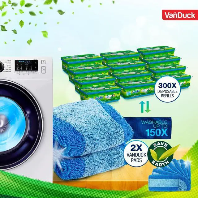 Alt view image 5 of 7 - VanDuck Reusable Pet Heavy Duty Mop Pads Compatible with Swiffer Sweeper (4-Pack) - Washable Microfiber Mop Pads for Wet & Dry Use - All Purpose Floor Mopping and Cleaning Product