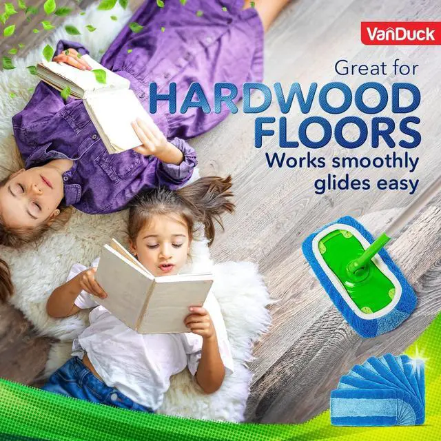 Alt view image 7 of 7 - VanDuck Reusable Pet Heavy Duty Mop Pads Compatible with Swiffer Sweeper (4-Pack) - Washable Microfiber Mop Pads for Wet & Dry Use - All Purpose Floor Mopping and Cleaning Product