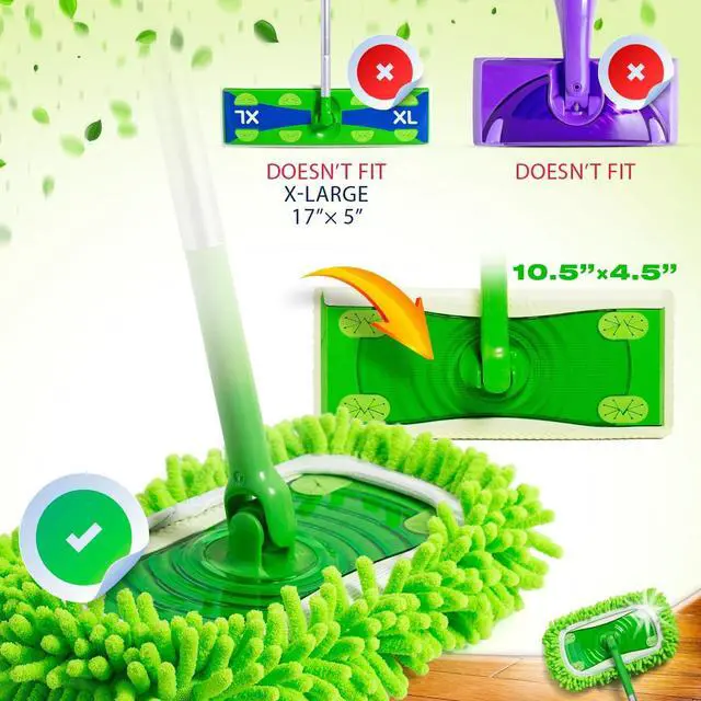 Alt view image 2 of 6 - VanDuck Dust Mop Refill Compatible with Swiffer Sweeper (6 Pack) - Microfiber Pet Heavy Duty Dry Cloth Refills - Reusable Mop Pad (Handle is Not Included)