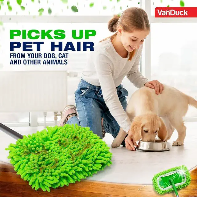 Alt view image 4 of 6 - VanDuck Dust Mop Refill Compatible with Swiffer Sweeper (6 Pack) - Microfiber Pet Heavy Duty Dry Cloth Refills - Reusable Mop Pad (Handle is Not Included)