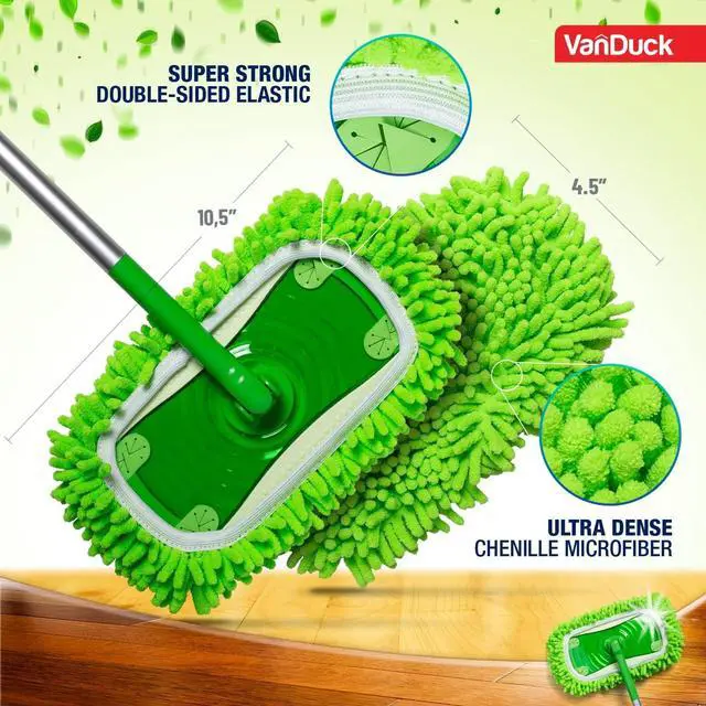 Alt view image 3 of 6 - VanDuck Dust Mop Refill Compatible with Swiffer Sweeper (6 Pack) - Microfiber Pet Heavy Duty Dry Cloth Refills - Reusable Mop Pad (Handle is Not Included)