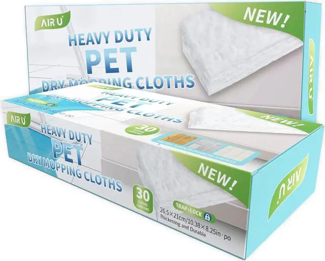 Main image of AIR U+ Upgraded Heavy Duty Pet Dry Sweeper Pads for Swiffer Dry Sweeping Cloths Refills, 60 Count