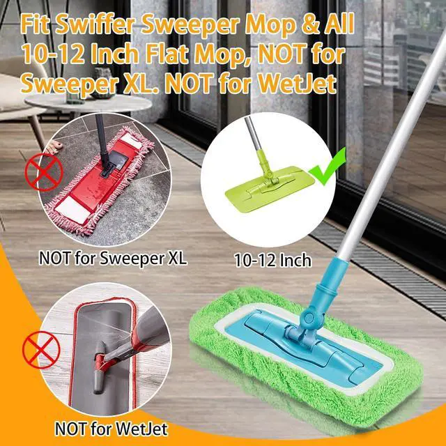Alt view image 5 of 7 - Reusable Dry Sweeping Cloths Microfiber Wet Mop Pads Compatible with Swiffer Sweeper Mop Replacement Sweeping Mopping pad Refills for Hardwood Surface Floor Cleaning (16PCS)