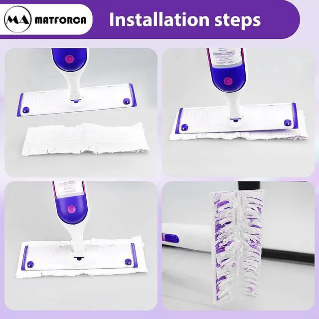 Alt view image 4 of 7 - 10 Pack Swiffer Power Mop Refills  Disposable Wet Mop Pads for Swiffer Power Mop, Perfect for Hardwood, Tile, and Laminate Floors, Easy-to-Use Floor Cleaning Pads Compatible with Swiffer WetJet