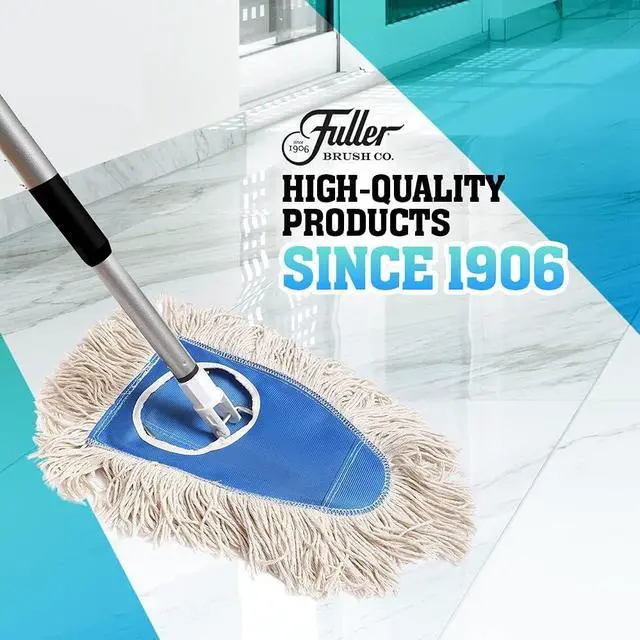 Alt view image 7 of 7 - Fuller Brush Dry Mop - Washable Cotton Mop Head with Adjustable Handle - Removes Dust and Dirt from Surfaces and Hard to Reach Areas Doubles as Dusting Mitt Perfect for Home Use