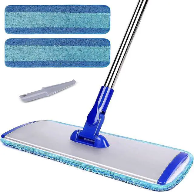 Main image of 18" Professional Microfiber Mop Floor Cleaning mop, Flat Mop with Stainless Steel Handle,2 Reusable Washable Mop Pads and mop Pads Brush,Microfiber Mop for Hardwood, Laminate, Tile Floor Cleaning