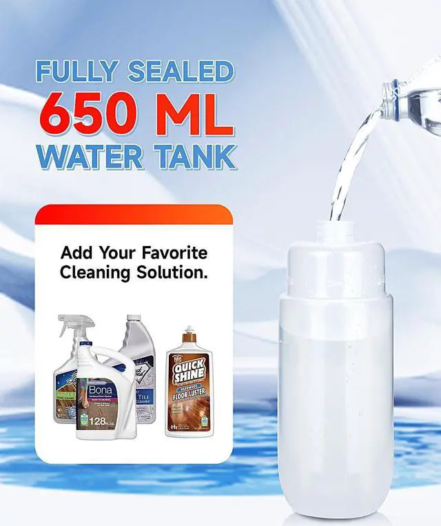 Alt view image 2 of 7 - Mops for Floor Cleaning, Spray Mop Floor Mop for Effortless Floor Cleaning - Wet & Dry, 3 Reusable Double Side Microfiber Washable Pads, for Laminate, Ceramic, Vinyl, Tile - Home & Commercial Use