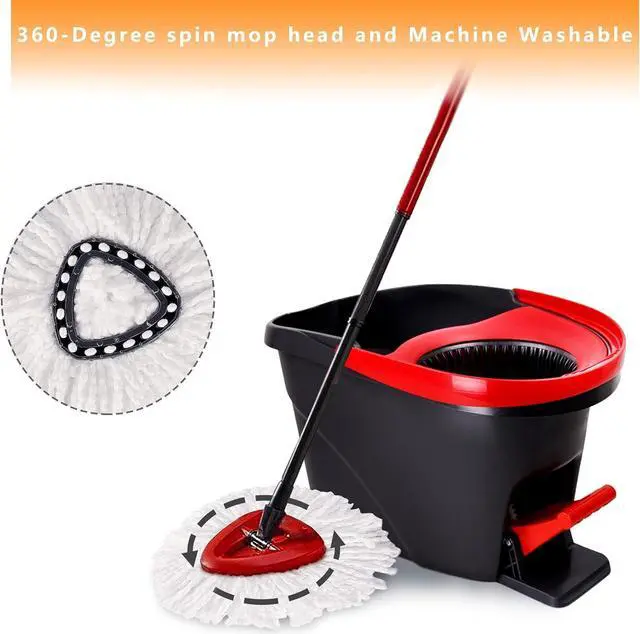 Alt view image 4 of 7 - 10-Pack Spin Mop Replacement Heads, 100% Microfiber Spin Mop Refills Heads,360°Micro Replacement Mop Head for Easy House Cleaning Floor Mopping,White