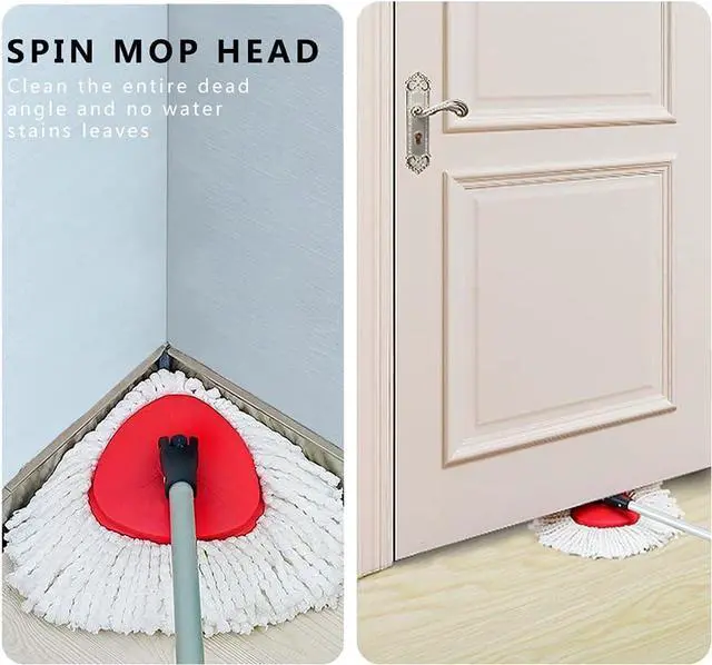 Alt view image 6 of 7 - 12-Pack Spin Mop Replacement Heads, Accoladesound 100% Microfiber Mop Refill Heads, Mop Replacement Heads for Spin Mop,White
