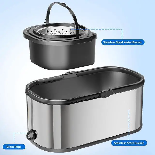 Alt view image 3 of 7 - Spin Mop and Bucket with Wringer Set for Home,360° Mop and Bucket with Separate Clean and Dirty Water,Wet Dust Mop for Floor Cleaning with Extra Refills (Silver with 6 Pads)