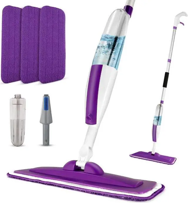 Main image of Mops for Floor Cleaning Wet Spray Mop with 14 oz Refillable Bottle and 3 Washable Microfiber Pads Home or Commercial Use Dry Wet Flat Mop for Hardwood Laminate Wood Ceramic