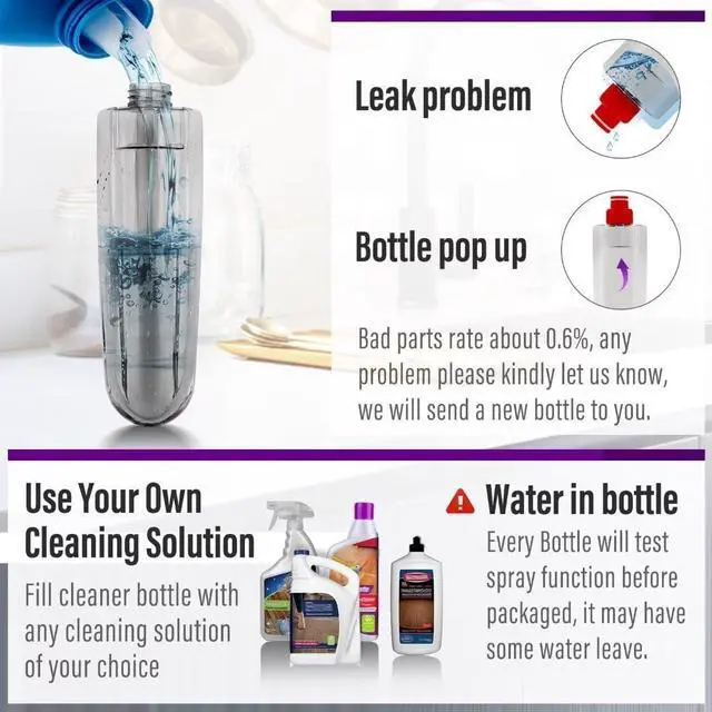 Alt view image 2 of 7 - Mops for Floor Cleaning Wet Spray Mop with 14 oz Refillable Bottle and 3 Washable Microfiber Pads Home or Commercial Use Dry Wet Flat Mop for Hardwood Laminate Wood Ceramic