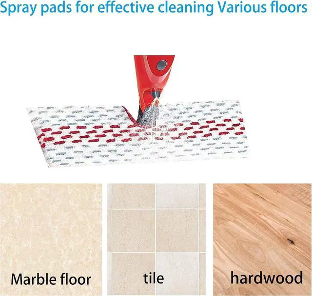 Alt view image 4 of 6 - 6 Pack Replace Mop Pads for Promist Max Microfiber Spray Mop Refill, Washable Reusable Replace Spray Mop Pad Head